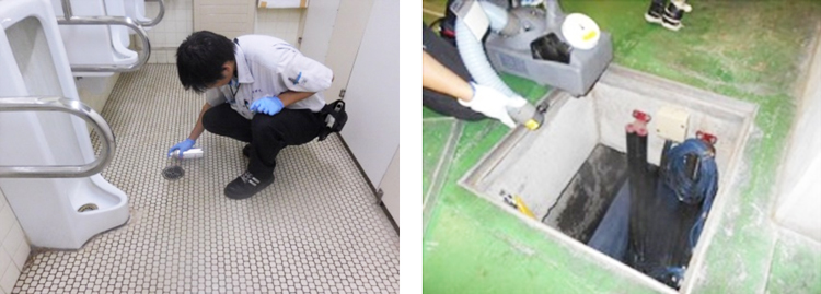 発生源や侵入経路に薬剤処理